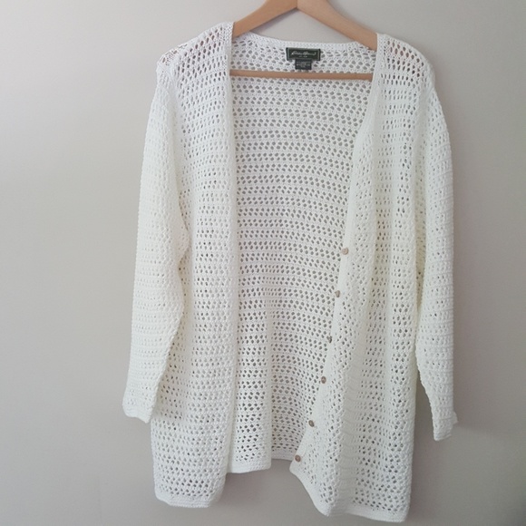 Sweaters - Eddie Bauer crochet cardigan